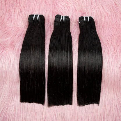 Raw Vietnamese Hair Bundles 16A Grade Virgin Human Hair Double Drawn Bone Straight Natural Color Hair Bundles Unprocessed