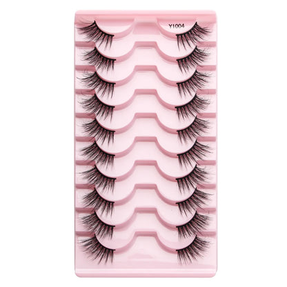Cat Eye Lash 3/5/10 Pairs Half Lashes Natural Long False Eyelashes Wispy 3D Mink Lashes Volume Faux Cilios Extension Makeup Tool