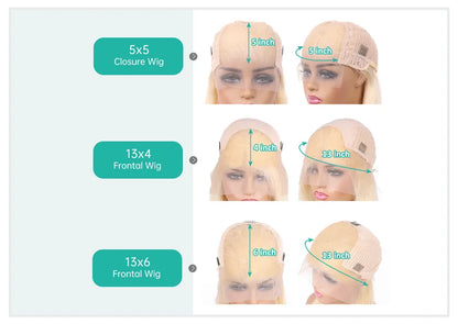 5x5 Closure Glueless Wigs Ready to Wear 613 Blonde 13x4 13x6 Frontal Bob Wigs Brazilian Bone Straight Human Hair Wigs for Women
