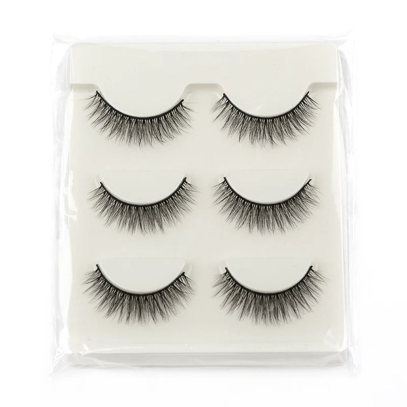 3/10 Pairs Half Lashes Makeup Natural Long Cat Eye Lashes Dramatic False Eyelashes Soft Faux Cils Fake Eyelash Extensions Tool