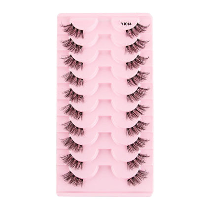 Cat Eye Lash 3/5/10 Pairs Half Lashes Natural Long False Eyelashes Wispy 3D Mink Lashes Volume Faux Cilios Extension Makeup Tool