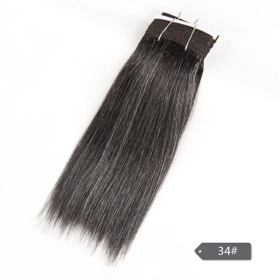 Sleek Brazilian Yaki Straight Grey Hair Bundles Colored #44 #34 #280 51# For Black Nature Remy Gray Human Hair Extension