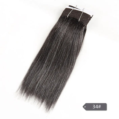 Sleek Brazilian Yaki Straight Grey Hair Bundles Colored #44 #34 #280 51# For Black Nature Remy Gray Human Hair Extension