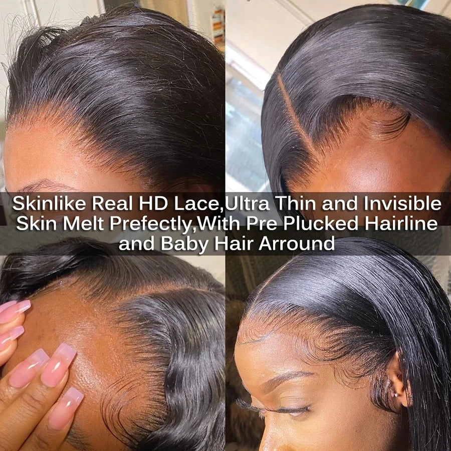 SKINLIKE Real HD Lace Frontal Melt Skins Deep Curly invisible HD Lace Closure Only 7x7 6x6 Deep Wave Curly Water Wave Human Hair