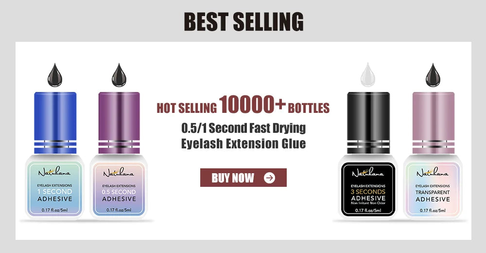 NATUHANA Mink Lashes Mix 8~15 mm 16 lines Handmade korean Pbt Eyelash Extension Natural Soft Faux Lash Extension Supplies Makeup