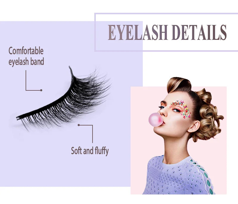 Lashes 20 Pairs 3D Faux Mink Eyelash Natural Look False Eyelashes Dramatic Volume Thick Lashes Extension Makeup For Women