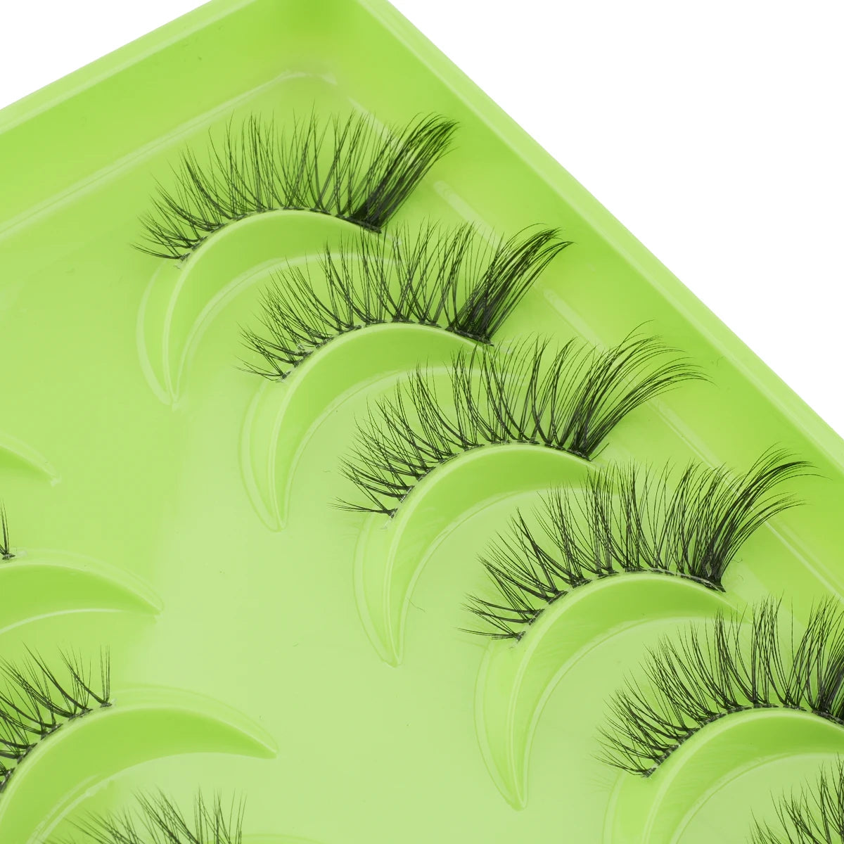 3D Mink Lashes 3/10 Pairs Cat Eye Half Lashes Natural Long False Eyelashes Strip Makeup Soft Fake Eyelash Extension Make Up Tool