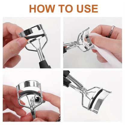 11/16PCS Eyelash Curler with 10pcs Replacement Pads Women Professional Eyelashes Curling Tweezers Clips Lasting Eye Makeup Tools