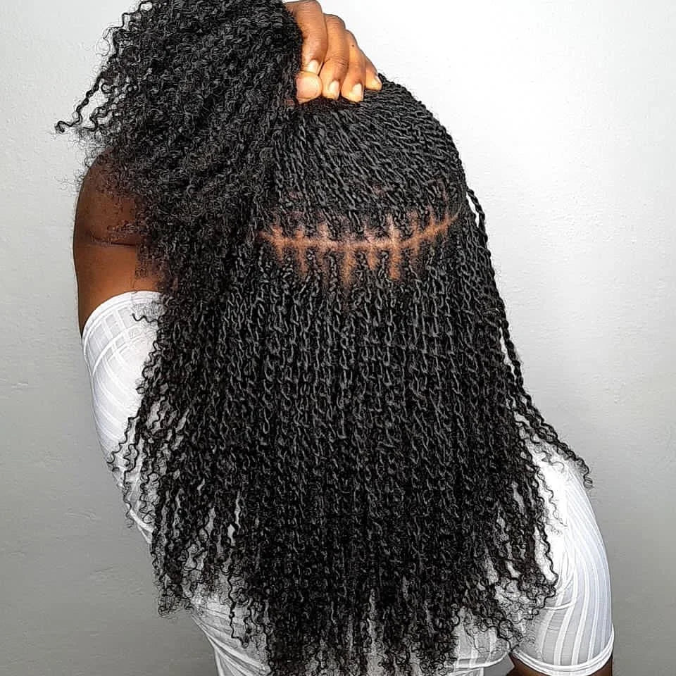 Top Peruvian Kinky Curly Mini Twist QVR US Stock Afro Kinky Bulk Human Hair for Braiding 100% Remy Hair Bundles No Shedding