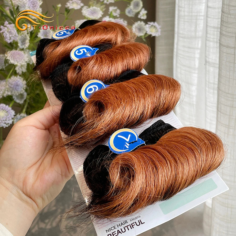 Indian Bouncy Curl 100% Human Hair 4 Bundles Deal Burgundy Curly Bundles For Women Short Raw Human Hair Extensions