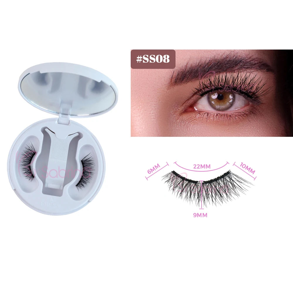 Natural Wispy Magnetic Eyelashes - Soft Flexible False Lashes Reusable No Glue Needed for Women Daily Party Wedding Makeup