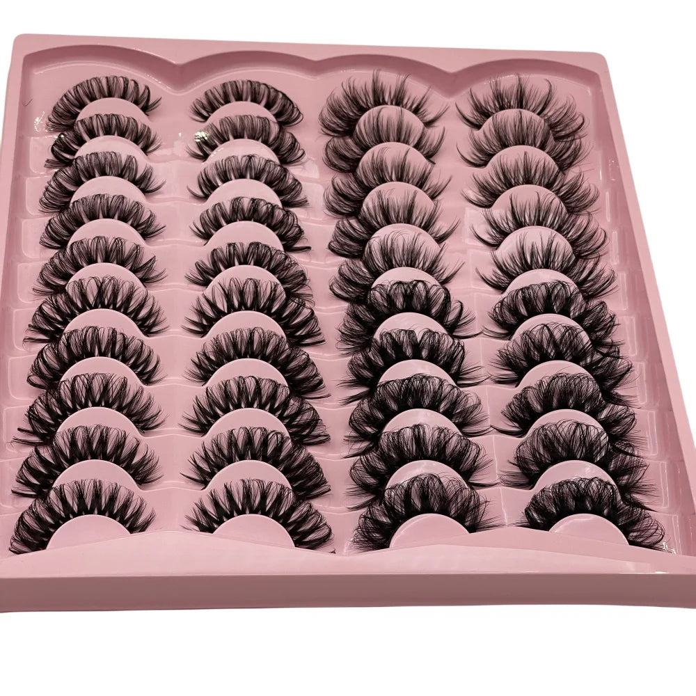 20 pairs Dramatic Volume 3D Faux False Eyelashes for Natural Looking Eyelash Extensions and Makeup
