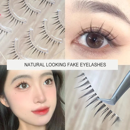BLINKWAVE manhua lashes 5 Pairs Little Devil Fairy Fairy Eyelash Natural eyelashes Comic Eyes manga lashes korean makeup