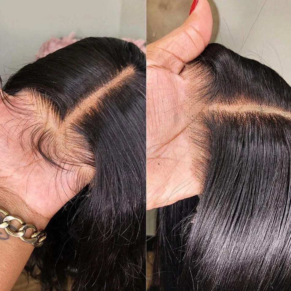 Glueless Wigs 13x4 Short Bob Wigs Bone Straight Lace Front Human Hair Wigs for Women Brazilian HD Transparent Lace Frontal Wigs