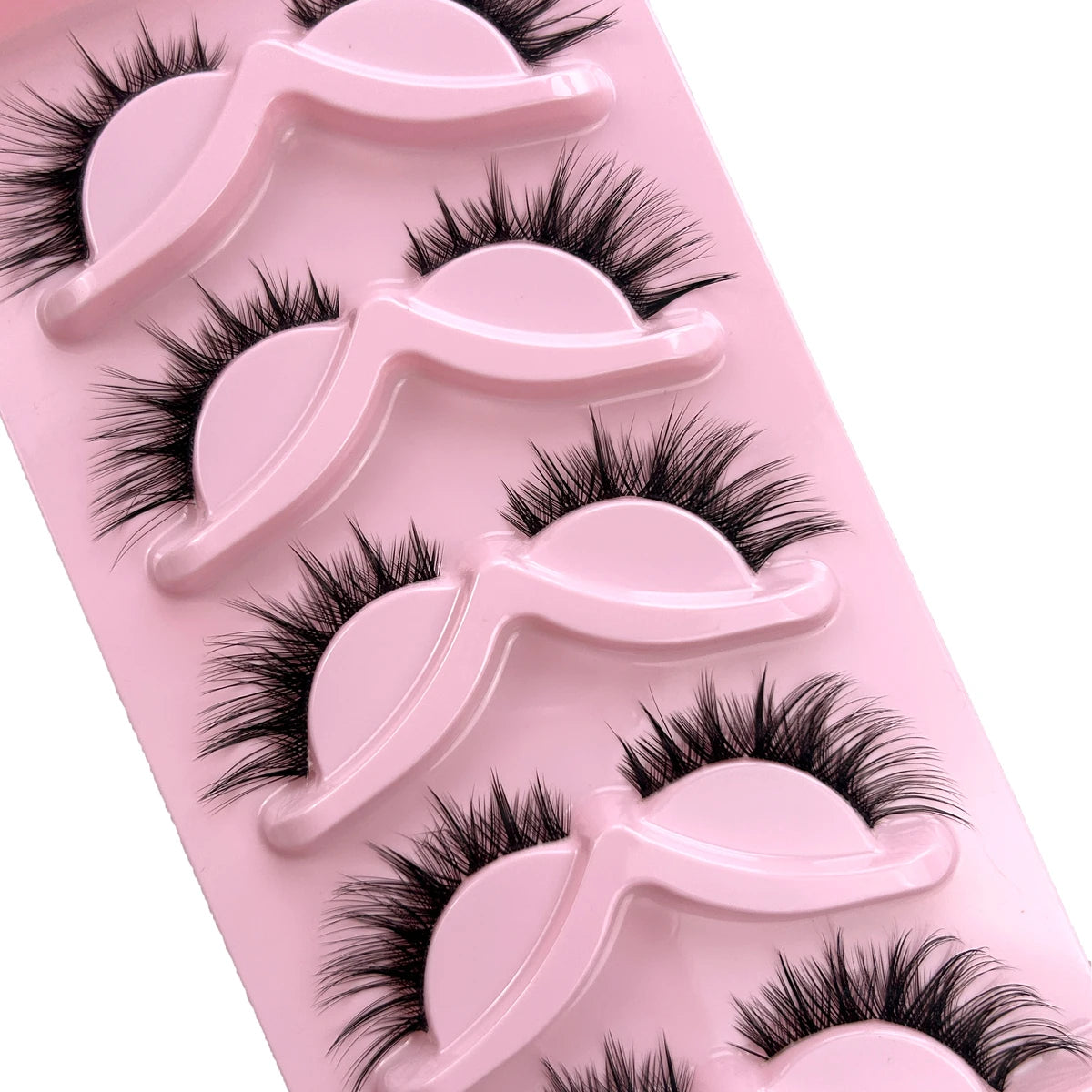 HBZGTLAD Cat Eye Lashes Natural Look Fox False Eyelashes Gorgeous Wispy & Lightweight Faux Mink Lashes for Doll Eye Makeup