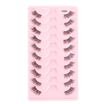 Cat Eye Lash 3/5/10 Pairs Half Lashes Natural Long False Eyelashes Wispy 3D Mink Lashes Volume Faux Cilios Extension Makeup Tool