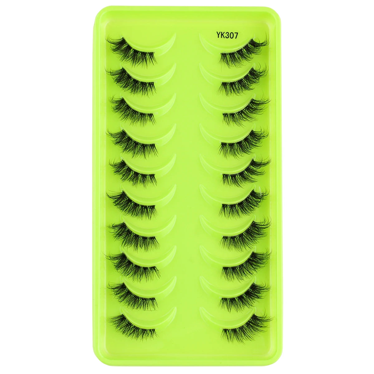 3D Mink Lashes 3/10 Pairs Cat Eye Half Lashes Natural Long False Eyelashes Strip Makeup Soft Fake Eyelash Extension Make Up Tool