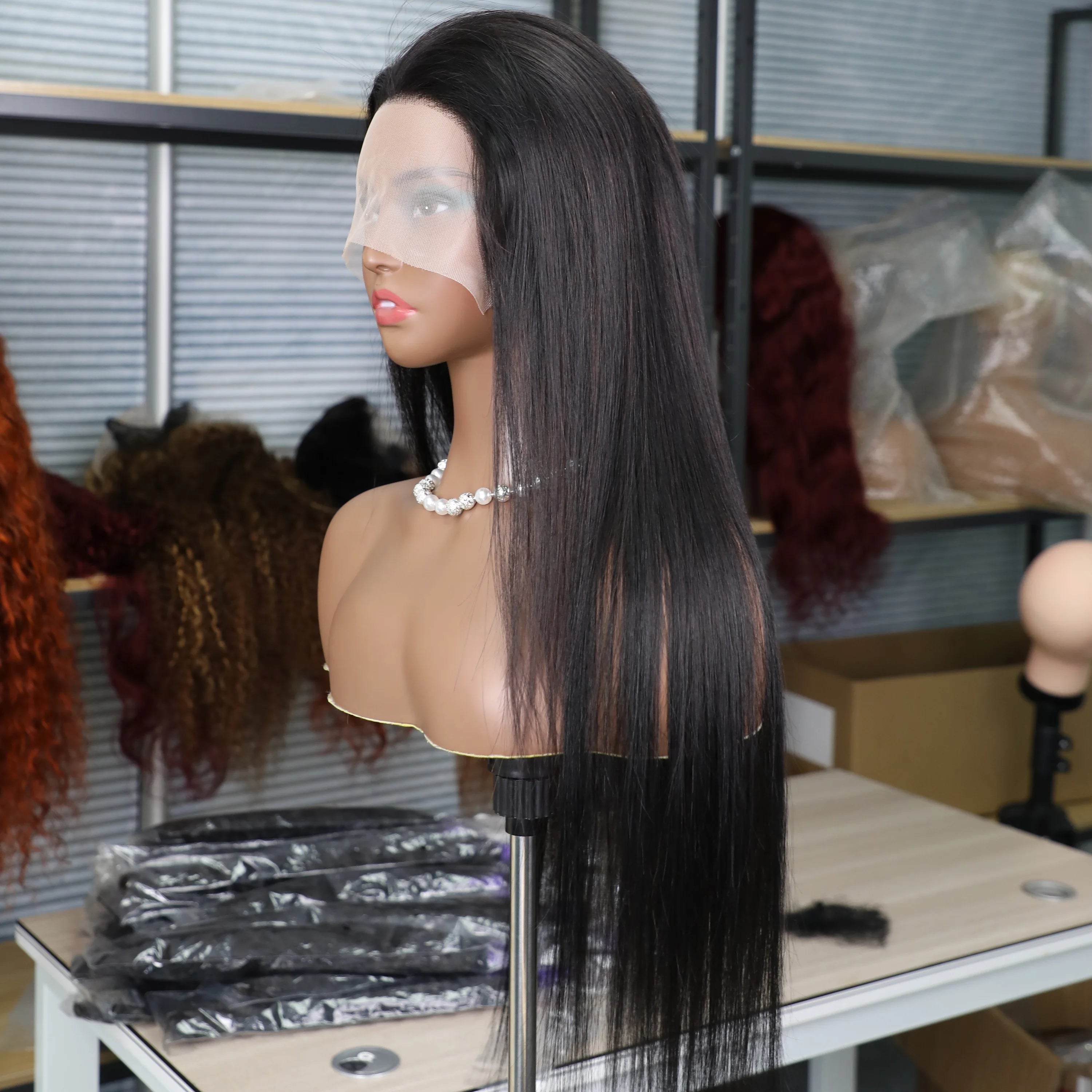 360 Full Lace Wig 13x6 Lace Front Human Hair Wigs For Women 30 34 Inch Brazilian Bone Straight Transparent Lace Frontal Wig 200%