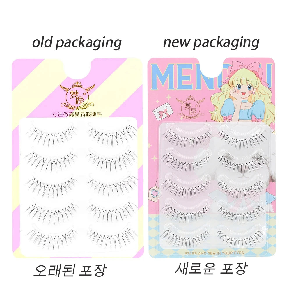 14mm Dream Deer False Eyelashes Lash V-shaped Natural Transparent Makeup Tools Lash Clusters Cosplay Cosmetics Fake Eyelashes