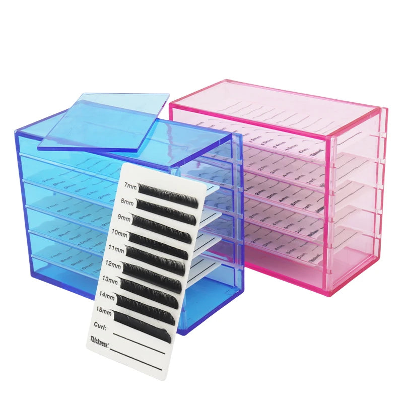 Multifunctional False Lashes Storage Box Organizer 5 Layers Acrylic Pallet Holder Grafting Eyelash Extension Women Makeup Tools
