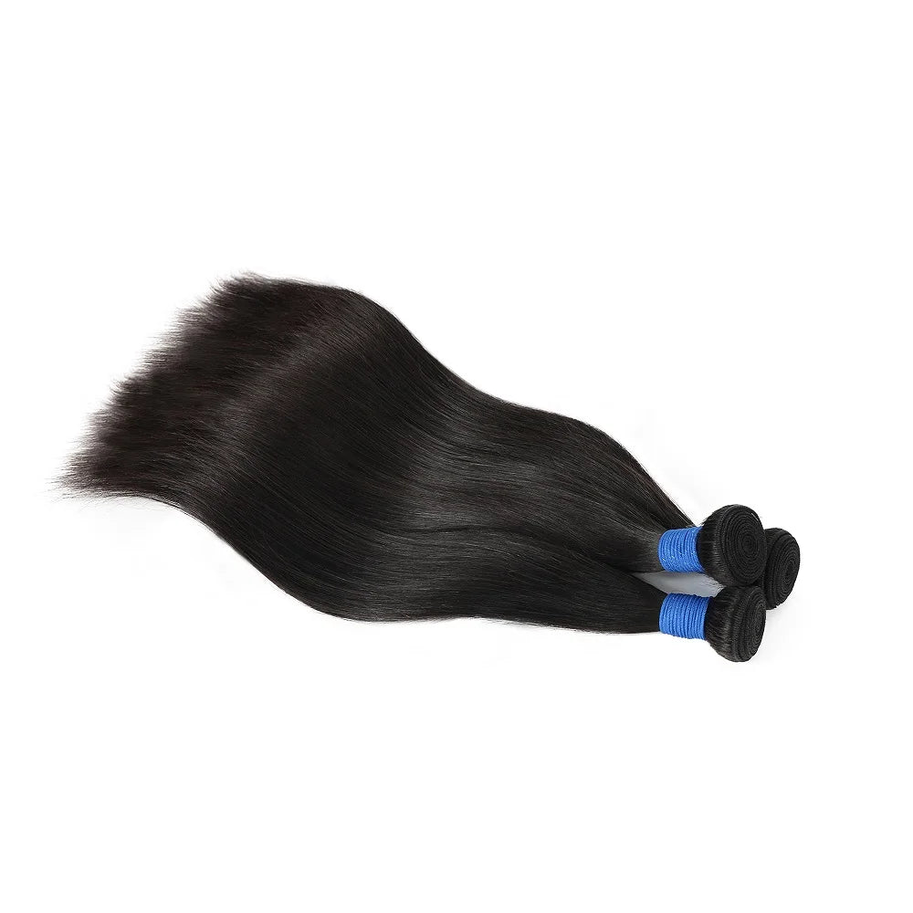 Indian Hair Weave Bundles 100% Human Hair 1B Hair Extension 1/3 Hair Bundles For Women Natural Black Hair Bundles