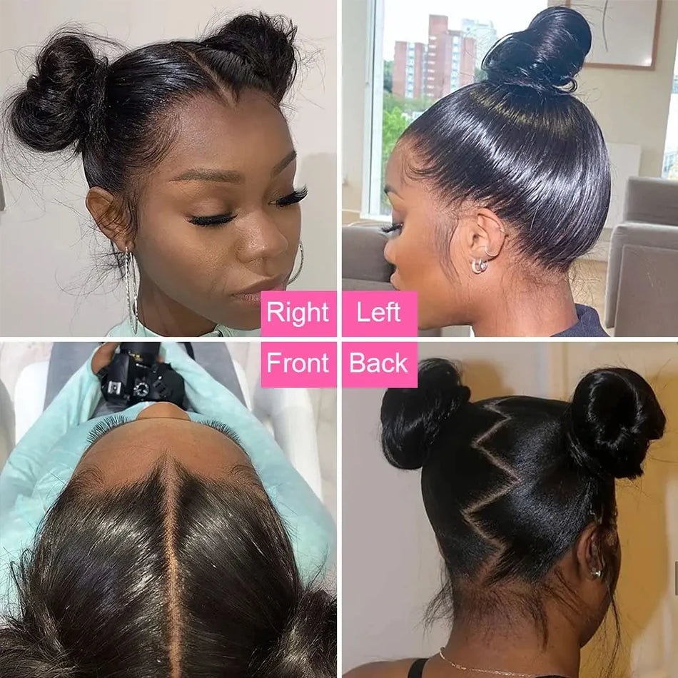 13x6 HD Lace Frontal Wigs Straight Lace Front Human Hair Wigs For Women Transparent Lace Wig 13x4 Human Hair 180% High Density