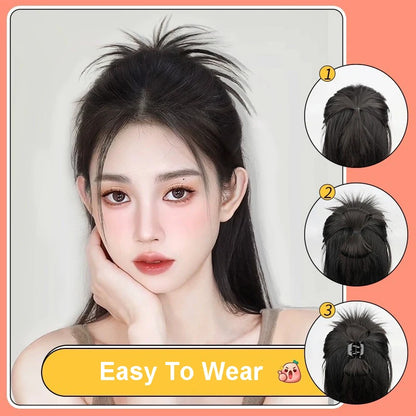 Sunslymei Synthetic Half-tie Claw Hair Crab Clip Wig Clip High Ponytail Hair Accessories