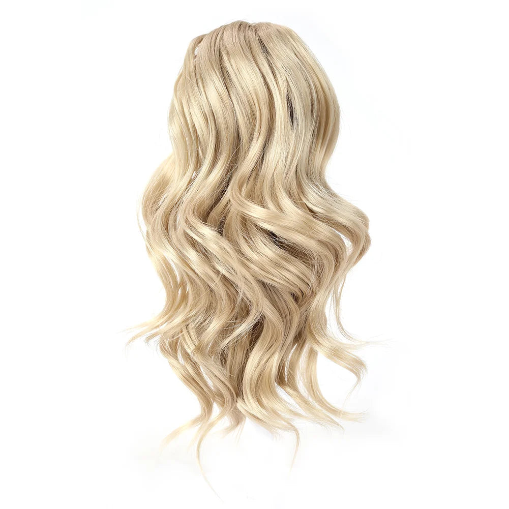Ponytail Extension Synthetic Hair 10" Claw Clip in Short Curly Wavy Ponytail Hairpiece for Women Girls Daily Use