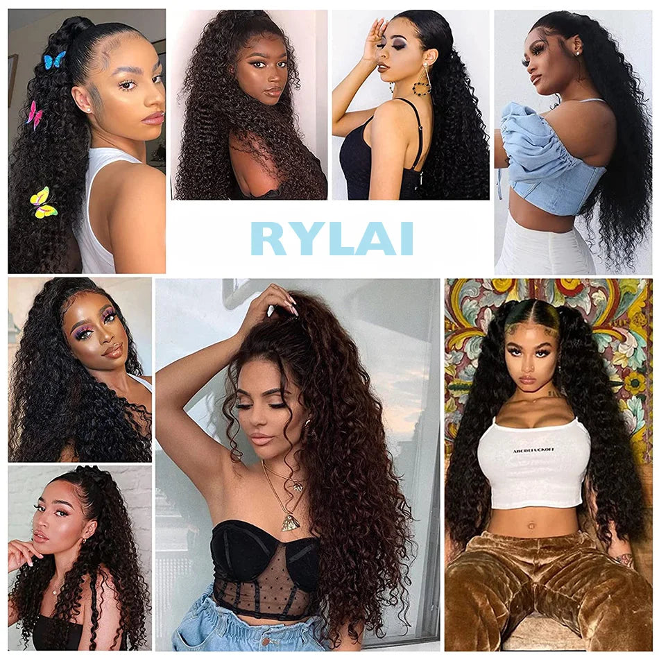 Long Curly Ponytail Extensions Synthetic Horse tails Curly False Tail For Women 32Inch Hairpiece Ponytail Hair Extensions