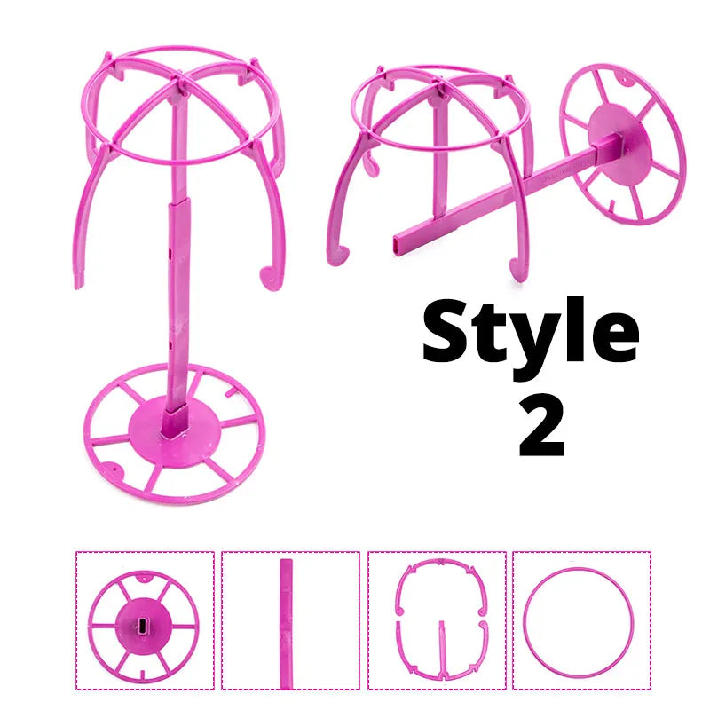 Wig Stand For Wigs Collapsible Portable Wig Holder Durable Wig Display And Dryer 1Pcs/Lot Hanging Plastic Stand Hair Tools