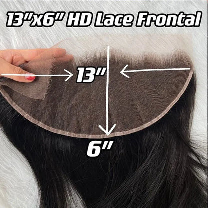 13x6 HD Lace Frontal Closure Melt Skin Invisible HD Transparent Lace 5x5 6x6 7x7 HD Closure Only Virgin Human Hair Pre Plucked