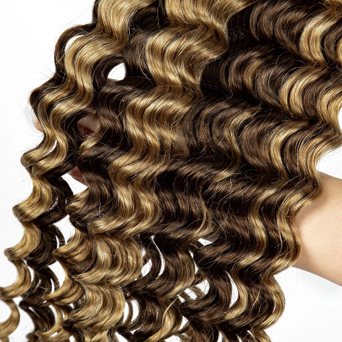 Deep Wave Bulk Human Hair for Boho Braids No Weft 100% Virgin Human Hair Bulk for Braiding Curly Extension Bundles for Women