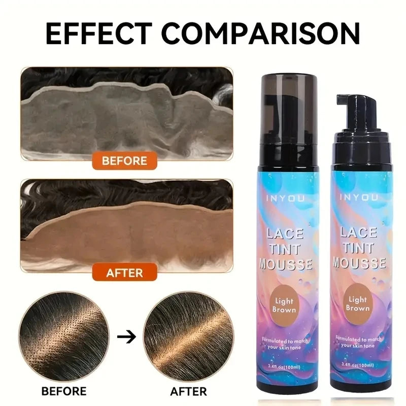 Lace Tint Mousse For Wigs - Long-Lasting, Easy To Apply And NaturaLooking Lace Tint Mousse