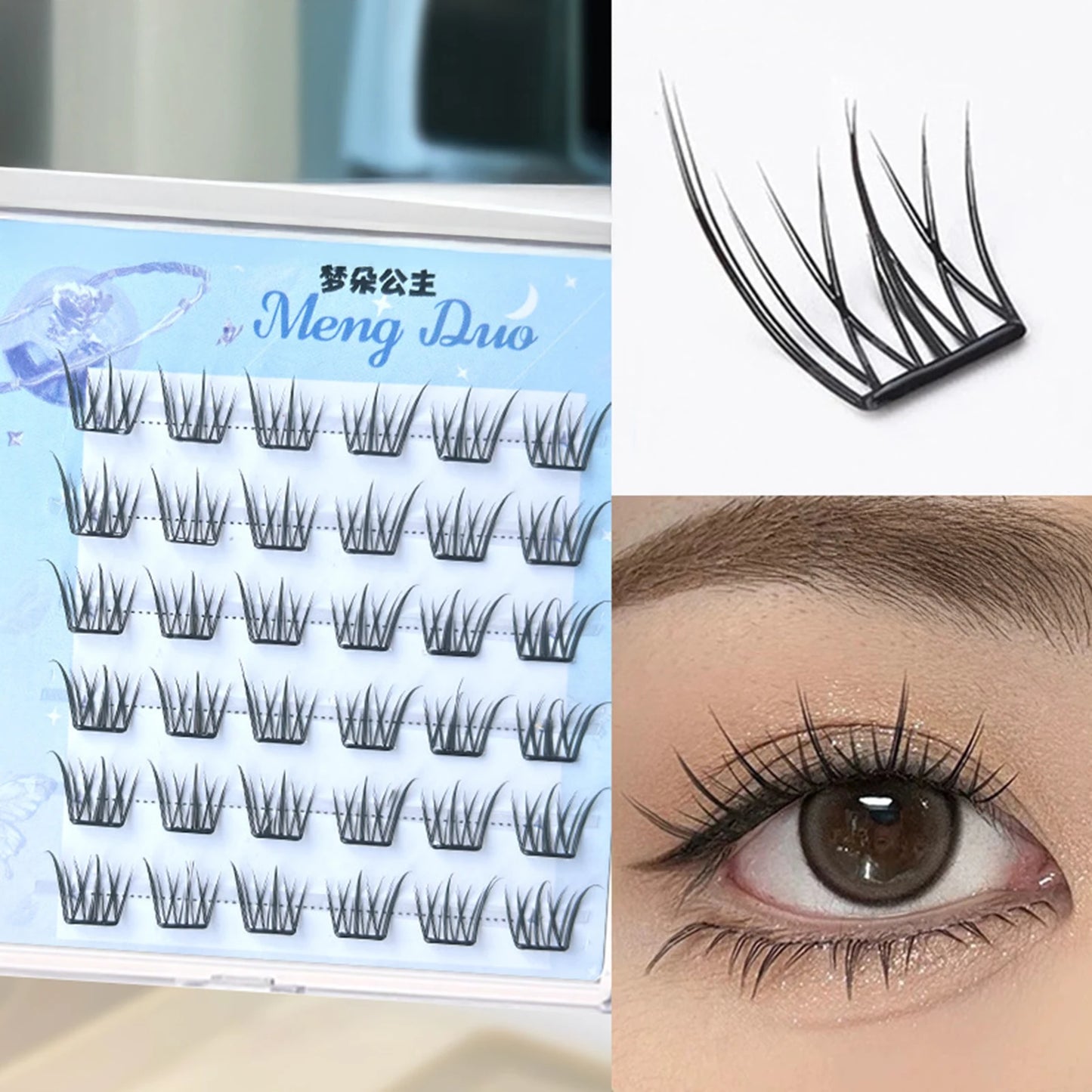 Sunflower DIY False Eyelashes Clusters Extensions Individual Lashes Cluster Natural Thick Segmented Eyelashes Bundles Wholesale