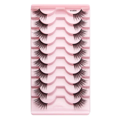 Cat Eye Lash 3/5/10 Pairs Half Lashes Natural Long False Eyelashes Wispy 3D Mink Lashes Volume Faux Cilios Extension Makeup Tool