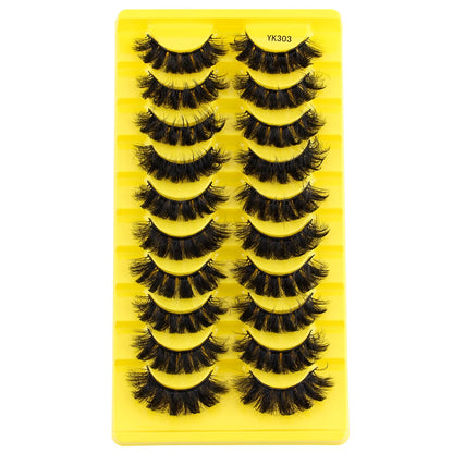 3D Mink Lashes 3/10 Pairs Cat Eye Half Lashes Natural Long False Eyelashes Strip Makeup Soft Fake Eyelash Extension Make Up Tool