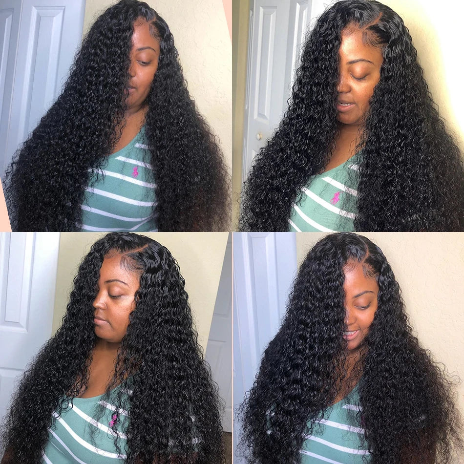 12A Malaysian Hair Bundles With Frontal Kinky Curly Bundles With Frontal 13x4 Ear to Ear Lace Frontal Human Hair Weave Extension