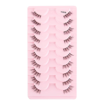 Cat Eye Lash 3/5/10 Pairs Half Lashes Natural Long False Eyelashes Wispy 3D Mink Lashes Volume Faux Cilios Extension Makeup Tool