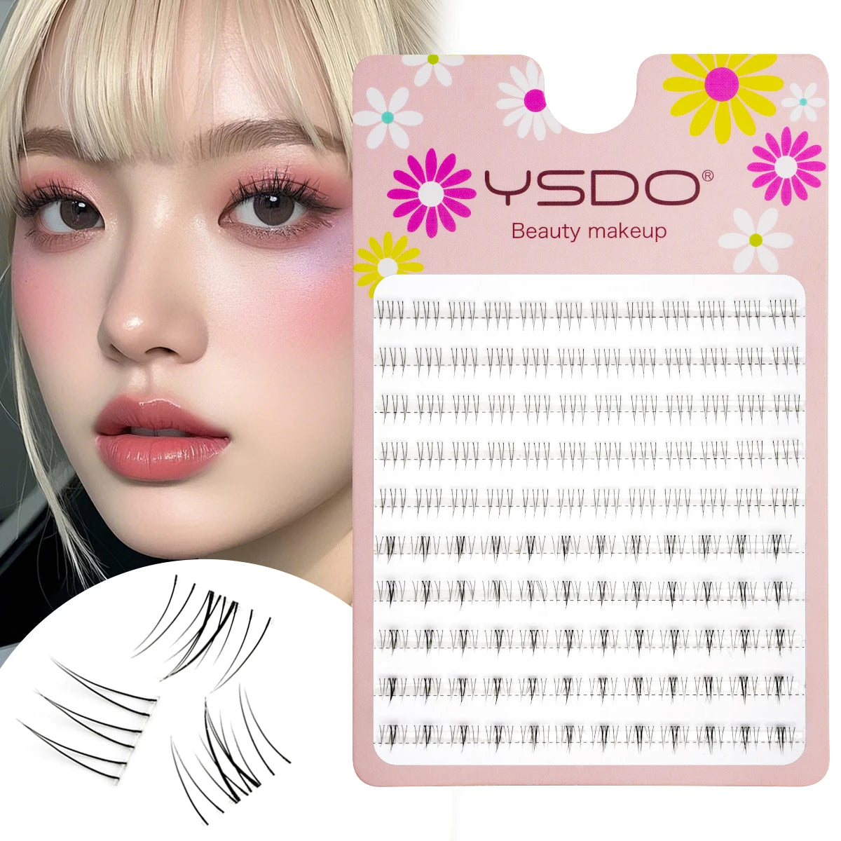 Manga Lashes 5 Pairs Anime Cosplay Faux Mink Lashes Korean Natural short Full Strip Lashes Clear Band Soft Eyelashes Extension