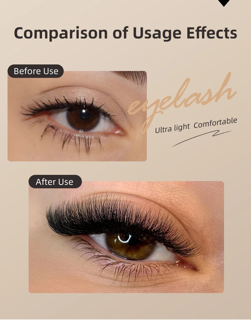 Faux Mink  8-25mm Natural Soft Lashes Bulk Wholesale Individual Lash 0.03MM Premium Mega Volume Eyelash Extensions Makeup