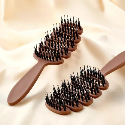 Boar Bristle Paddle Hair Brush Anti Static Comb Hairdressing Massage Comb Curly Hairbrush Salon Hair Styling Tools Makeup Tools