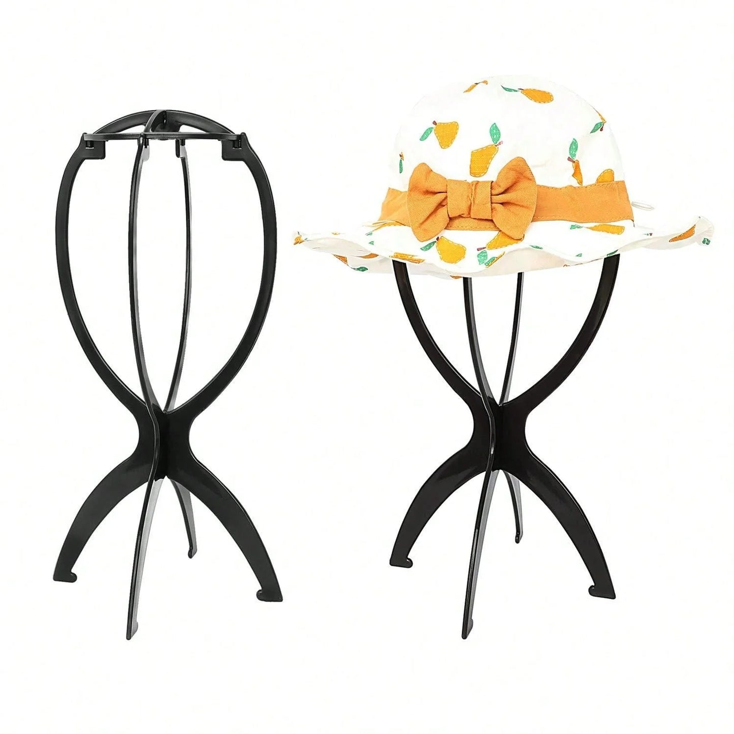 Wig Diaplay Stands Plastic Hat Display Wig Head Holder Mannequin Stand Portable Folding Flexible Plastic Wig Stand