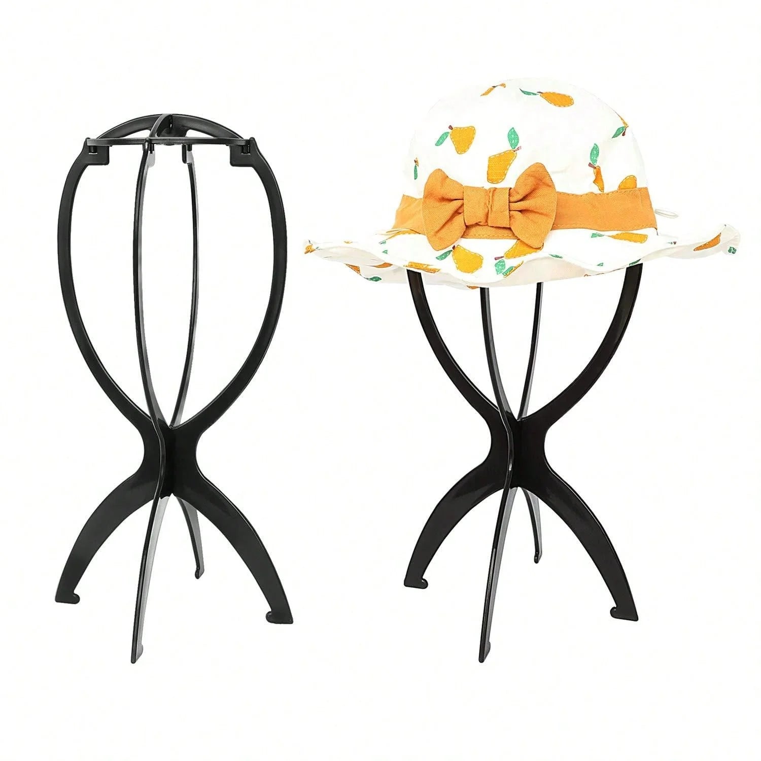 Wig Diaplay Stands Plastic Hat Display Wig Head Holder Mannequin Stand Portable Folding Flexible Plastic Wig Stand