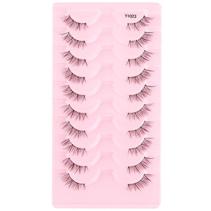 Cat Eye Lash 3/5/10 Pairs Half Lashes Natural Long False Eyelashes Wispy 3D Mink Lashes Volume Faux Cilios Extension Makeup Tool