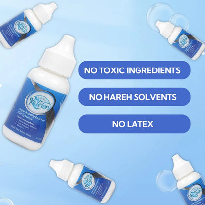 Waterproof Lace Wig Glue 1.3Oz Strong Hold Hair Glue For Hair Systems White Liquid Adhesive Glue For Toupee Durable Weave Glue