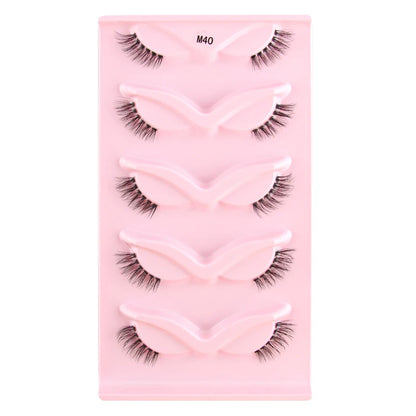 Cat Eye Lash 3/5/10 Pairs Half Lashes Natural Long False Eyelashes Wispy 3D Mink Lashes Volume Faux Cilios Extension Makeup Tool