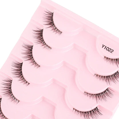 Cat Eye Lash 3/5/10 Pairs Half Lashes Natural Long False Eyelashes Wispy 3D Mink Lashes Volume Faux Cilios Extension Makeup Tool