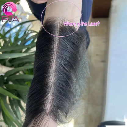 100% Real HD Lace Closure 2x6 Deep Parting HD Lace Human Hair Closures Straight Hair Pre Plucked Body Wave HD Lace Closure Only