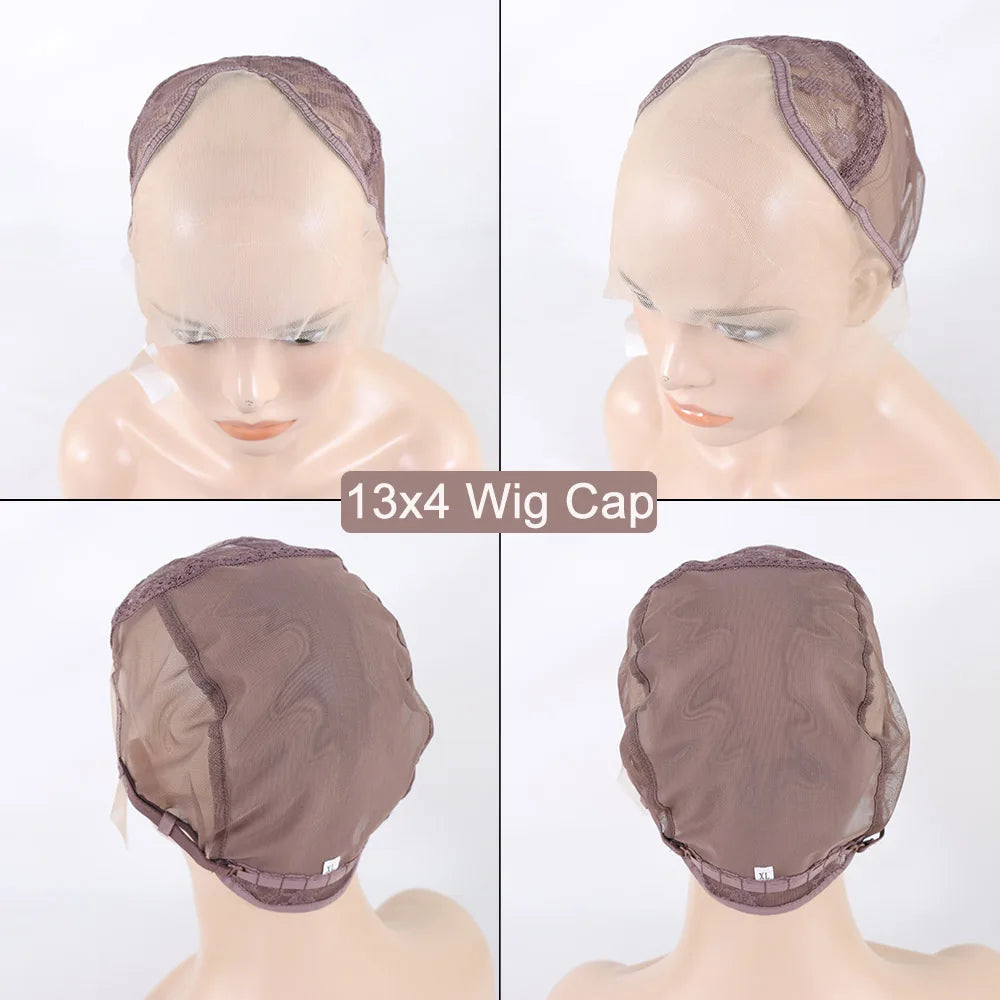 Lace Front Wig Cap For Making Wigs 13x4 13x6 Light Brown Full Lace Wig Cap Glueless Lace Net Cap Accessories 360 U Part Wig Cap