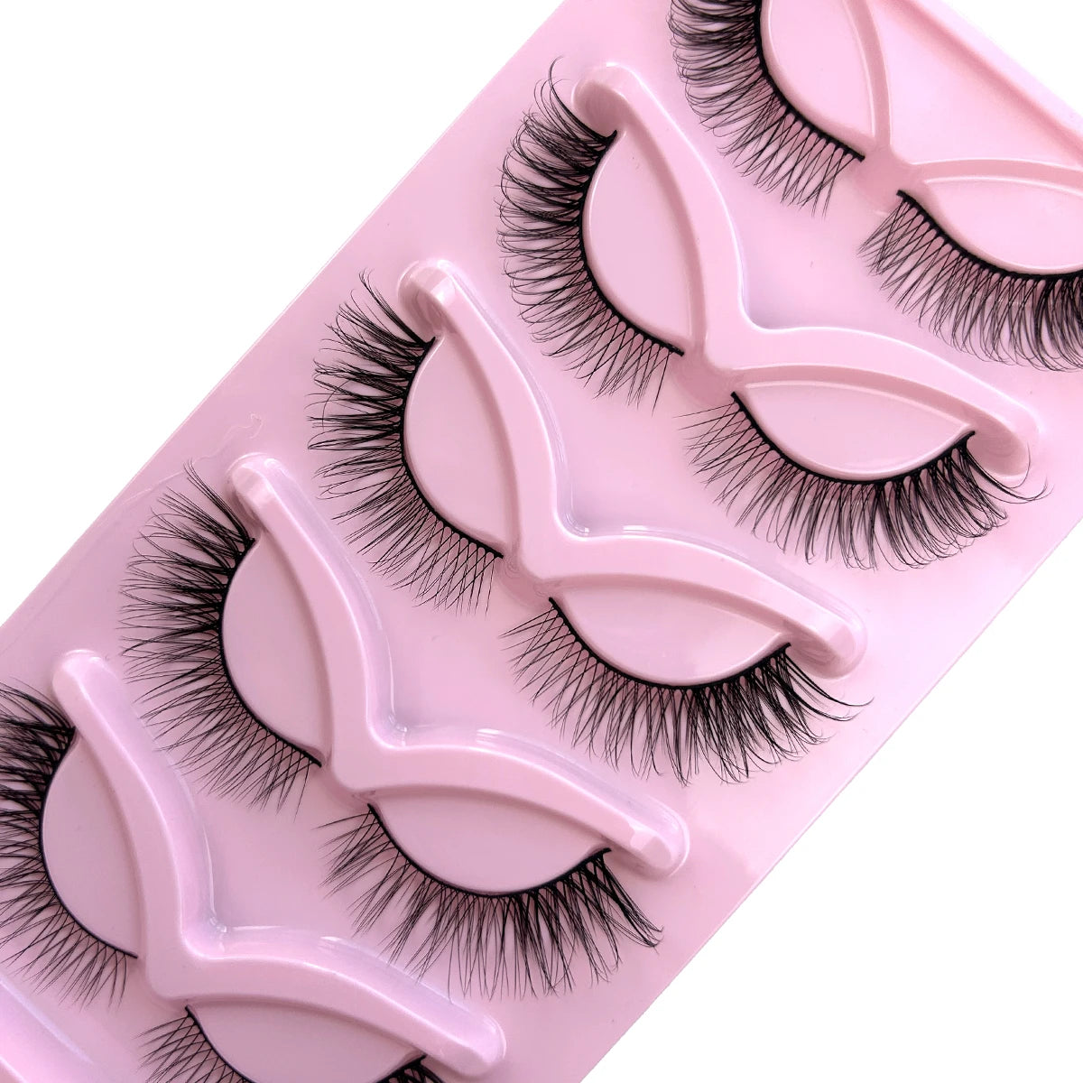 HBZGTLAD Cat Eye Lashes Natural Look Fox False Eyelashes Gorgeous Wispy & Lightweight Faux Mink Lashes for Doll Eye Makeup